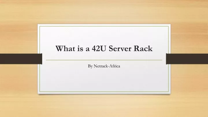 what is a 42u server rack