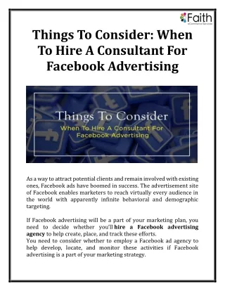 things to consider when to hire a consultant