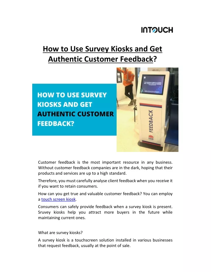 how to use survey kiosks and get authentic
