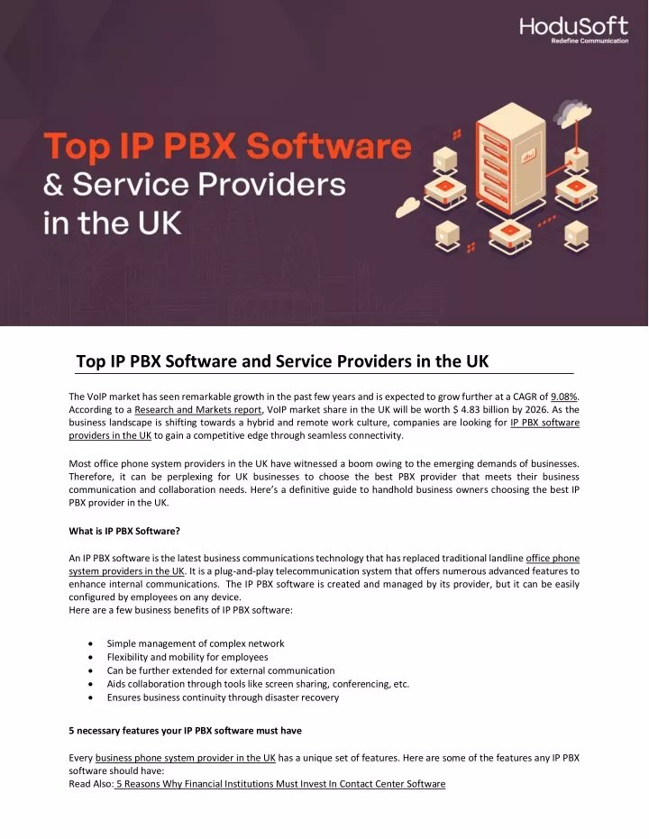 top ip pbx software and service providers