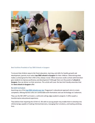 Top CBSE Schools in Gurgaon