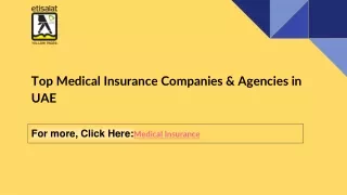 Top Medical Insurance Companies & Agencies in UAE