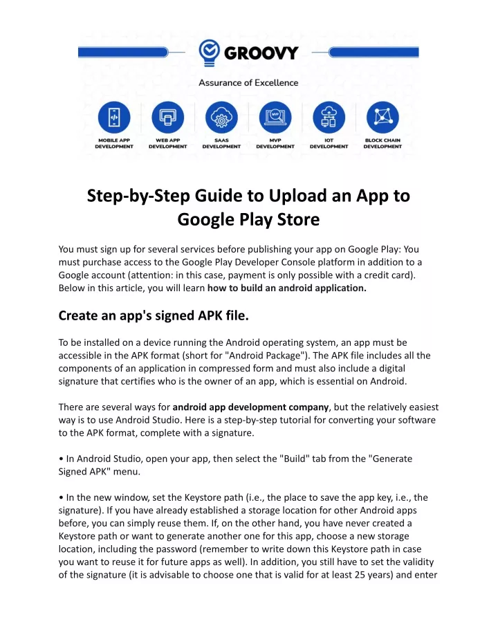 PPT - Step By Step Guide To Upload An App To Google Play Store ...