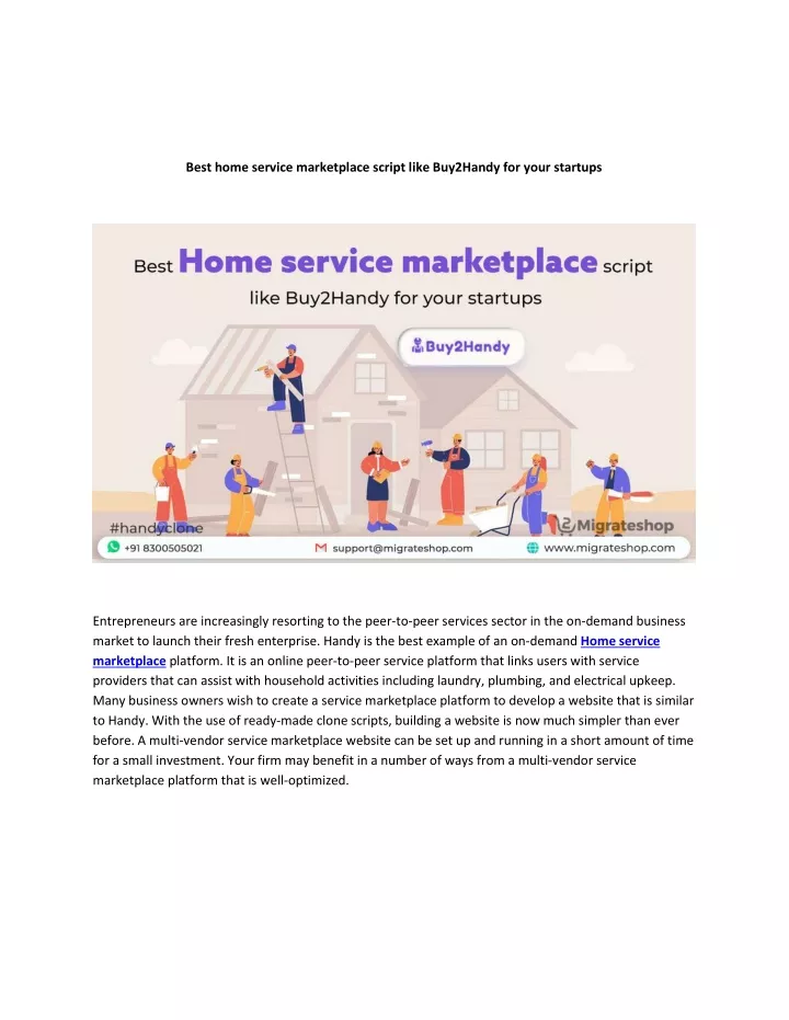 best home service marketplace script like