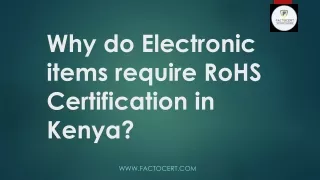 RoHS Certification in Kenya PDF