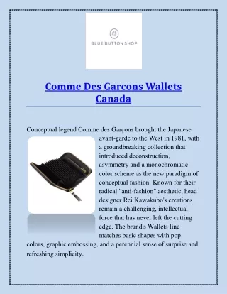 Comme Des Garcons Wallets Canada