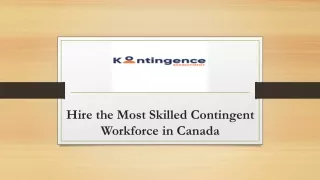 Hire the Most Skilled Contingent Workforce in Canada