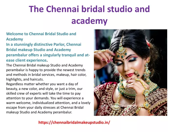 the chennai bridal studio and academy