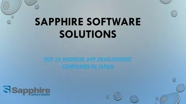 sapphire software solutions