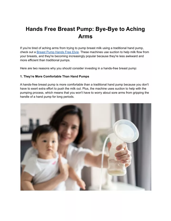 hands free breast pump bye bye to aching arms