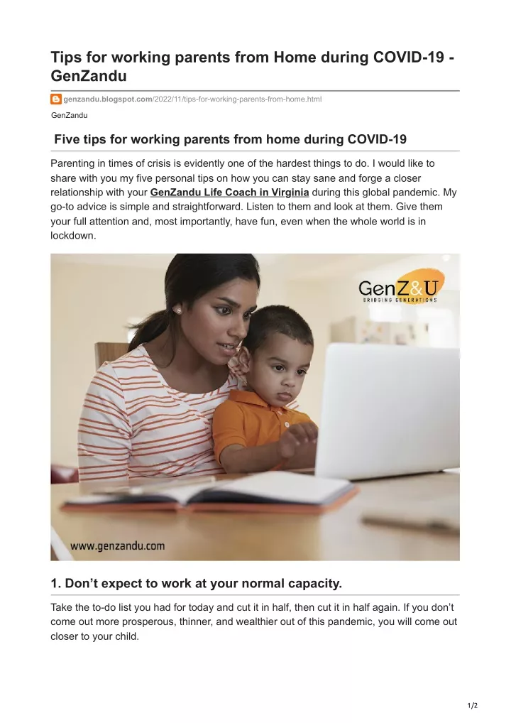 tips for working parents from home during covid