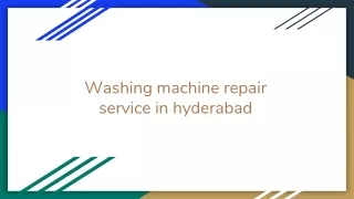 washing machine repair service in hyderabad