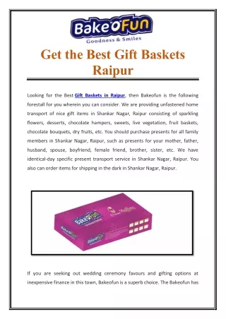Get the Best Gift Baskets Raipur