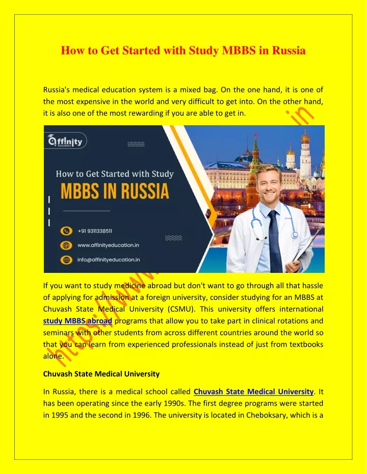 how to get started with study mbbs in russia