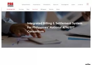 Integrated Billing & Settlement System For Philippines' National ATM/EFT Consort
