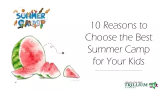 10 Reasons to Choose the Best Summer Camp for Your Kids