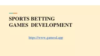 An Outstanding Sports Betting Game Development Company