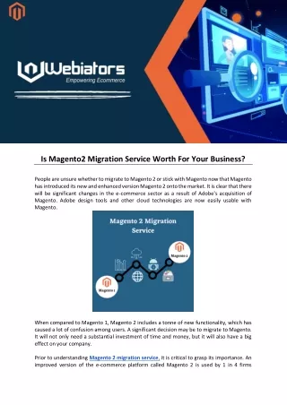 is magento2 migration service worth for your