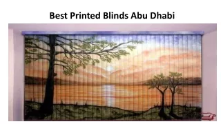 Best Printed Blinds Abu Dhabi