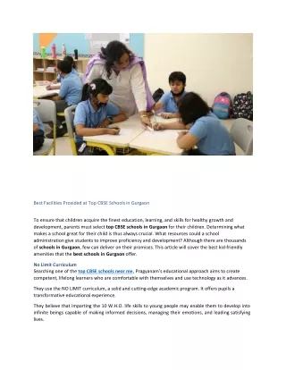 Top CBSE Schools in Gurgaon