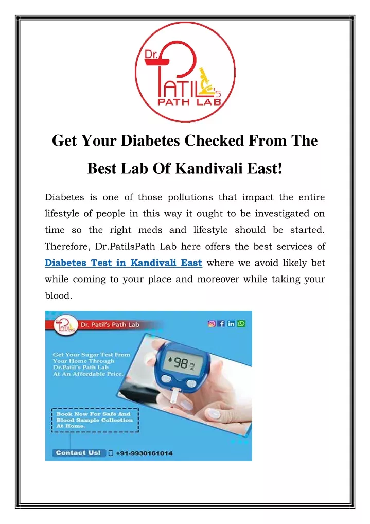 get your diabetes checked from the