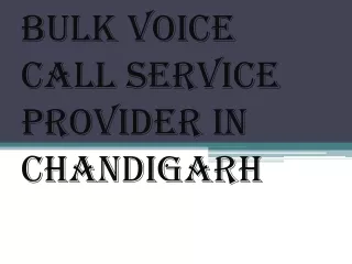bulk voice call service provider in chandigarh
