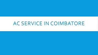 ac service in coimbatore