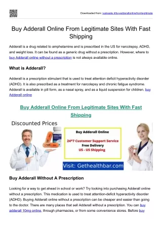 Buy Adderall Online From Legitimate Sites With Fast Shipping