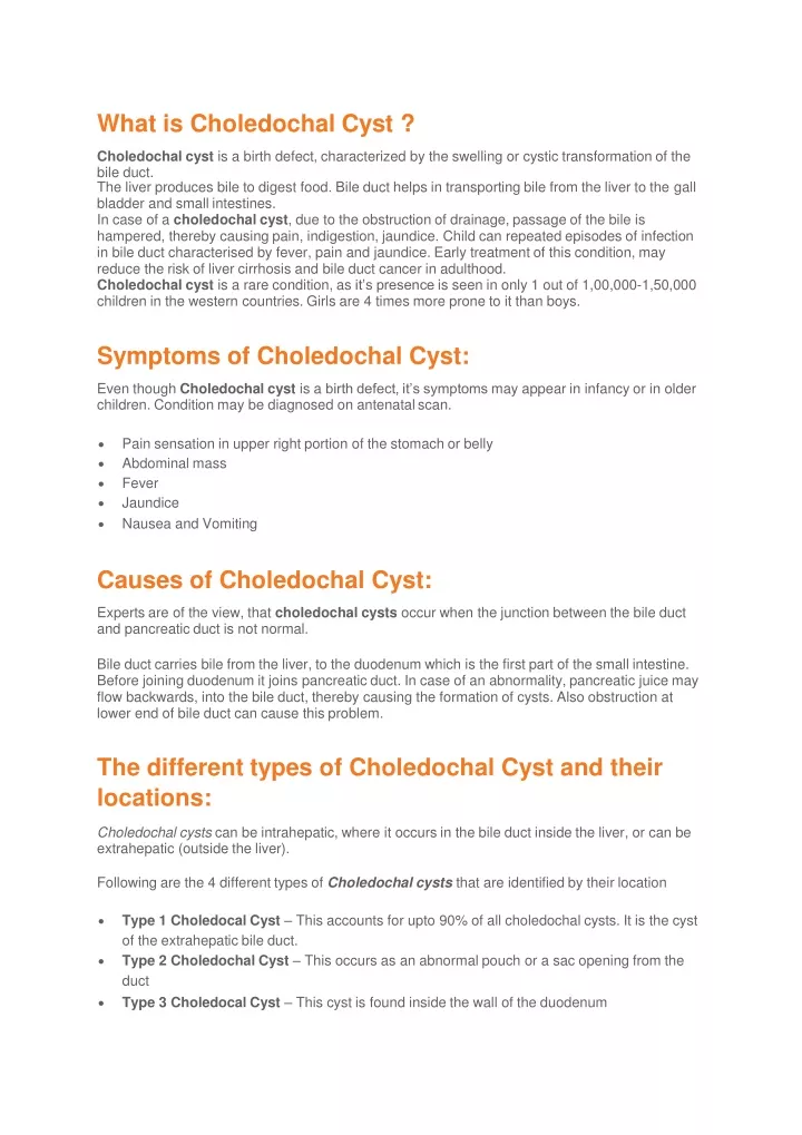 PPT - Choledochal cyst in Children PowerPoint Presentation, free ...