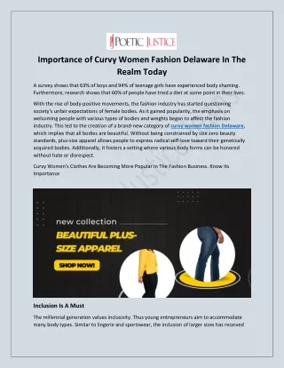 Importance of Curvy Women Fashion Delaware