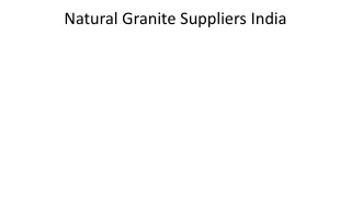 Natural Granite Suppliers India
