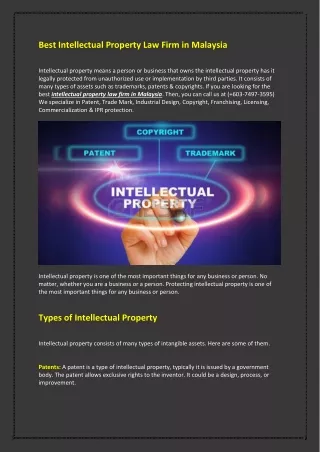 Best Intellectual Property Law Firm in Malaysia