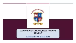cambridge school new friends colony admission