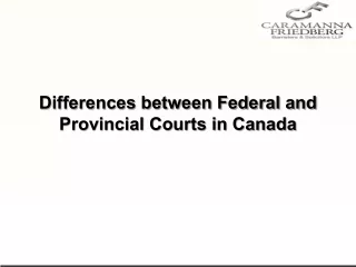 differences between federal and provincial courts
