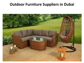Outdoor Furniture Suppliers in Dubai