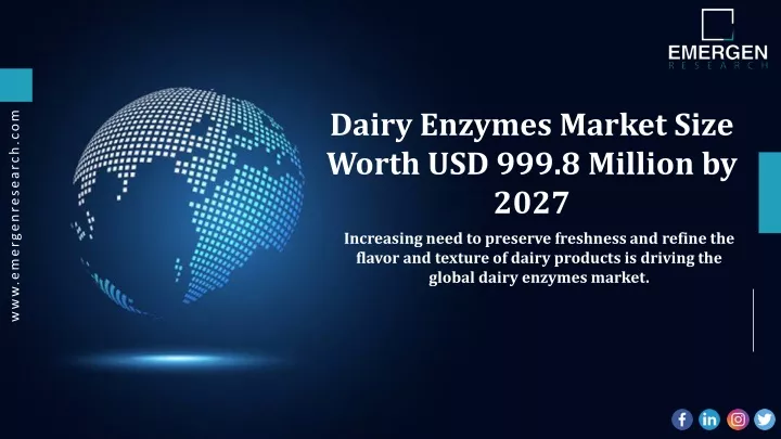 dairy enzymes market size worth usd 999 8 million