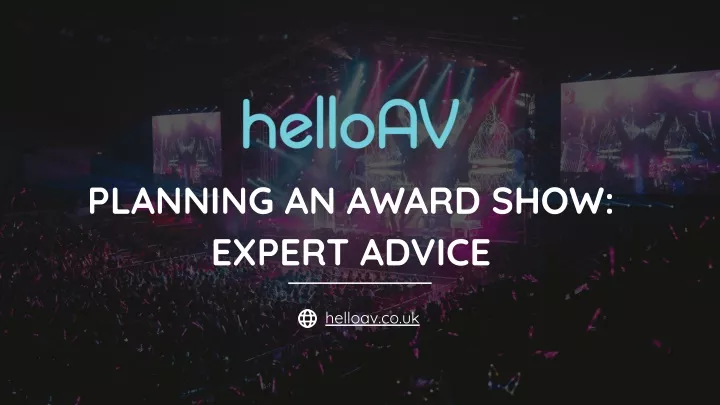 planning an award show expert advice