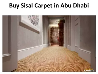 Buy Sisal Carpet in Abu Dhabi