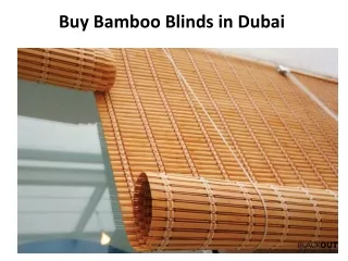 Buy Bamboo Blinds in Dubai
