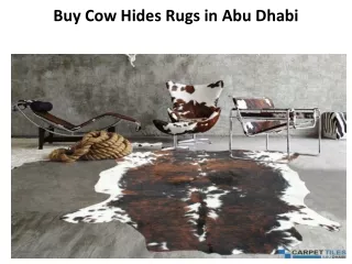 Buy Cow Hides Rugs in Abu Dhabi