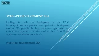 web app development usa
