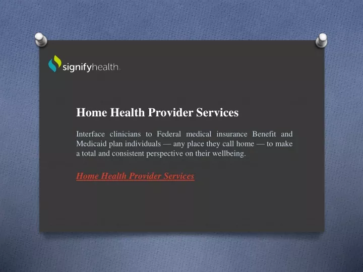 home health provider services