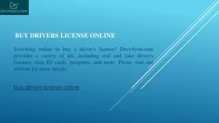 Buy Drivers License Online  Docx4you.com