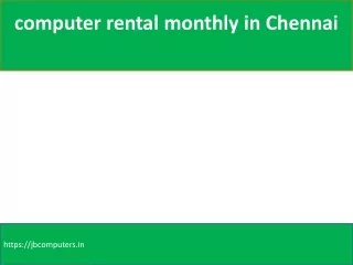 Laptop Rental Monthly In Chennai