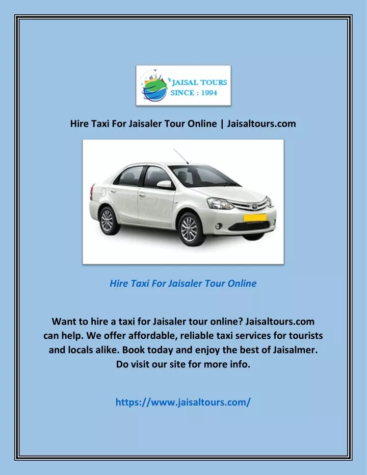 hire taxi for jaisaler tour online jaisaltours com