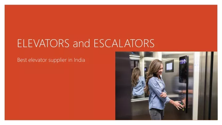 elevators and escalators