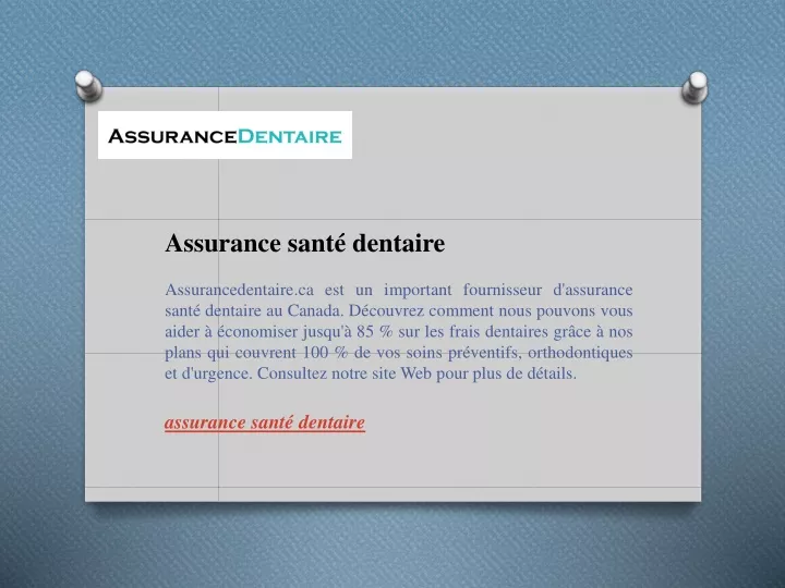 assurance sant dentaire