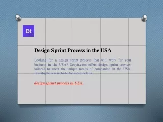 Design Sprint Process in the USA