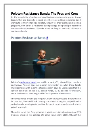 Peloton Resistance Bands