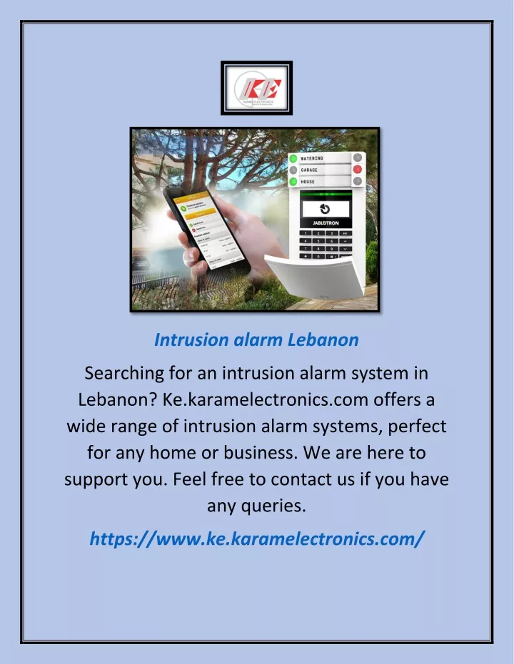 intrusion alarm lebanon